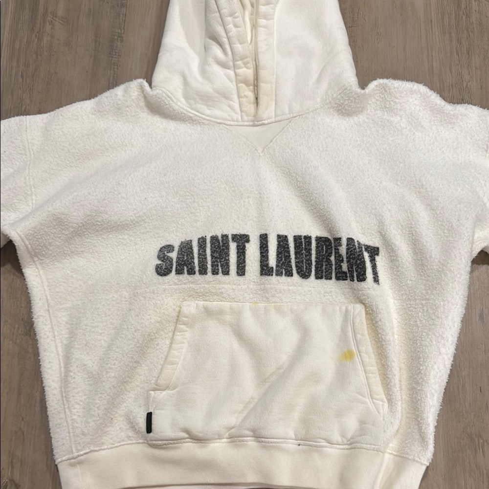 Saint Laurent White Hoodie